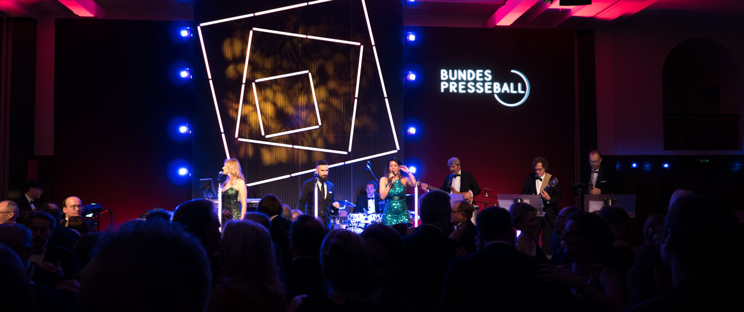 Künstlervermittlung Böttger Management hochkarätige Gala-Band auf Bundespressball Berlin