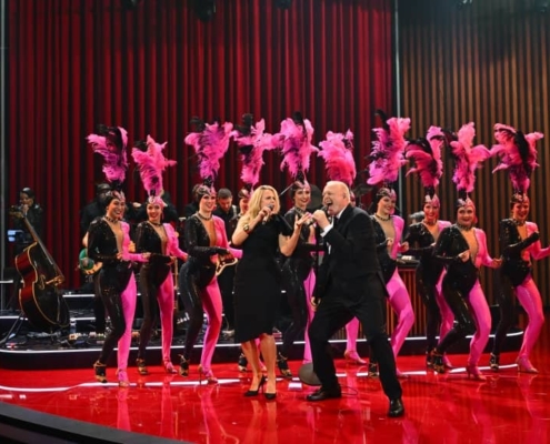 Professionelle Tänzerinnen bei TV Produktion mit Showtanz