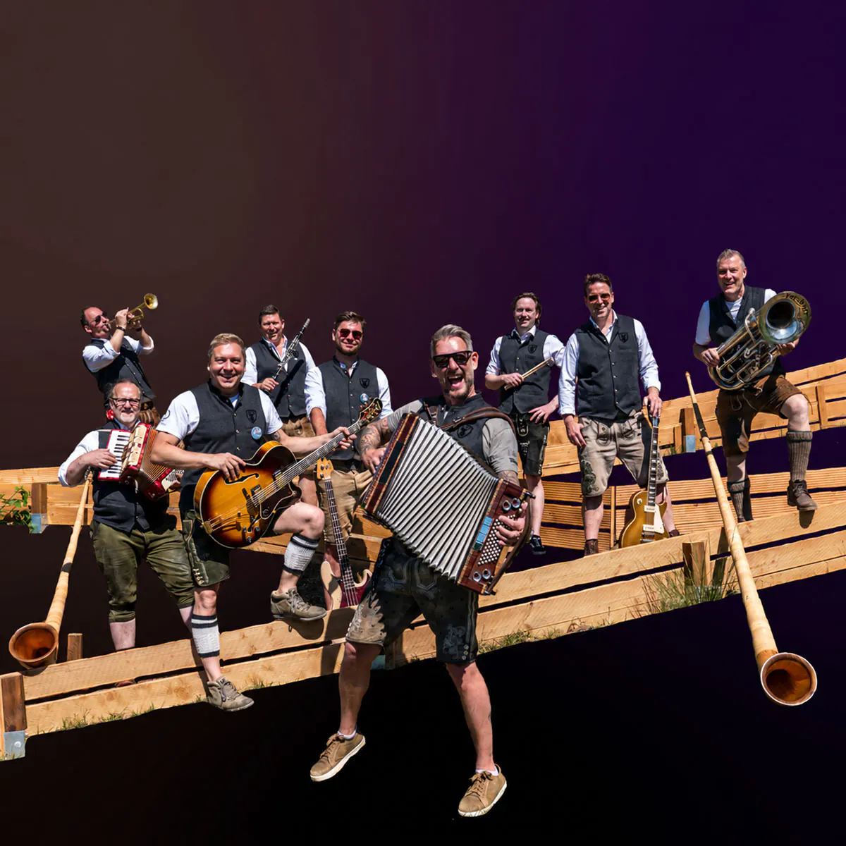 ALPENFUZZIS – 9 Musiker und 100 Prozent live – exklusives Booking über BÖTTGER MANAGEMENT